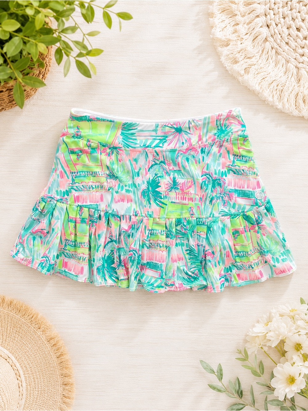 Lilly Pulitzer Luxletic Taye Skort Small Perfect Match Print Golf Tennis EUC